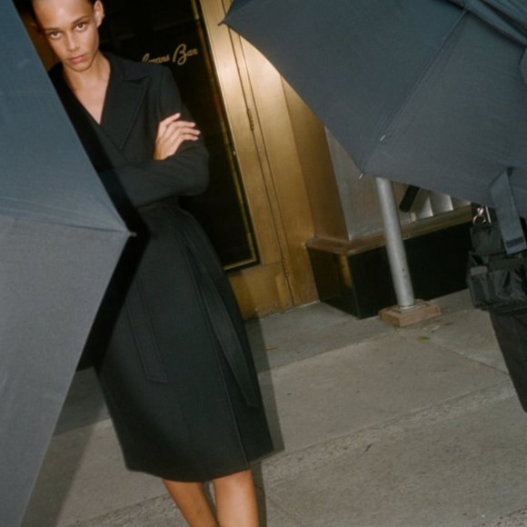 Zara Black Long Coat - Picture 6 of 11